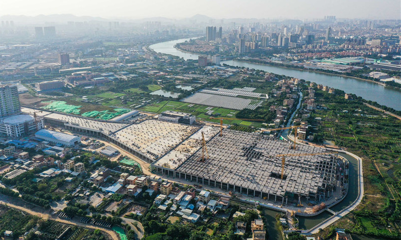 圖為11月9日拍攝的廣州市地鐵18號線隴枕停車場。（新華社記者 劉大偉 攝）