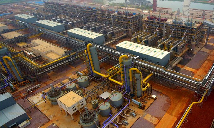 據了解，該項目占地1600余畝，總投資60億元。圖為項目氣化、除塵、加壓及脫硫1系列裝置全貌。