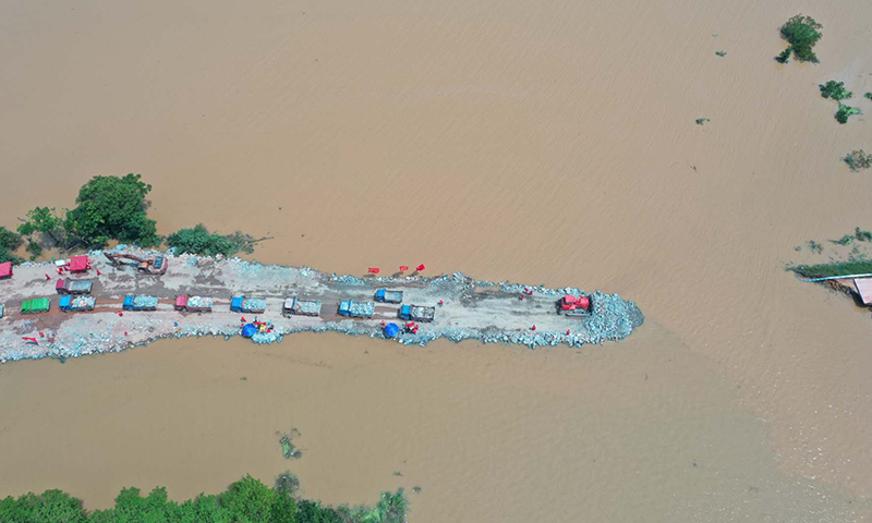施工現場航拍圖。