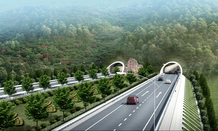 5月6日，由重慶城投集團投資、中國鐵建所屬中鐵十一局與中鐵二十五局共同承建的全國市政第一長山嶺隧道——鐵峰山隧道全線順利貫通，為萬（州）開（州）快速通道工程年底通車打下基礎。圖為鐵峰山隧道效果圖。