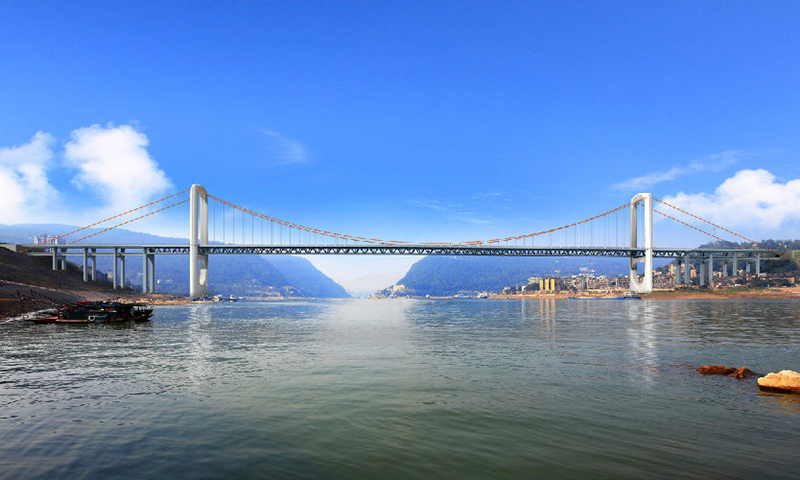 近日，中國建筑承建的國內最大跨度公軌兩用懸索橋——重慶郭家沱長江大橋項目主橋成功合龍，預計今年10月具備通車條件。