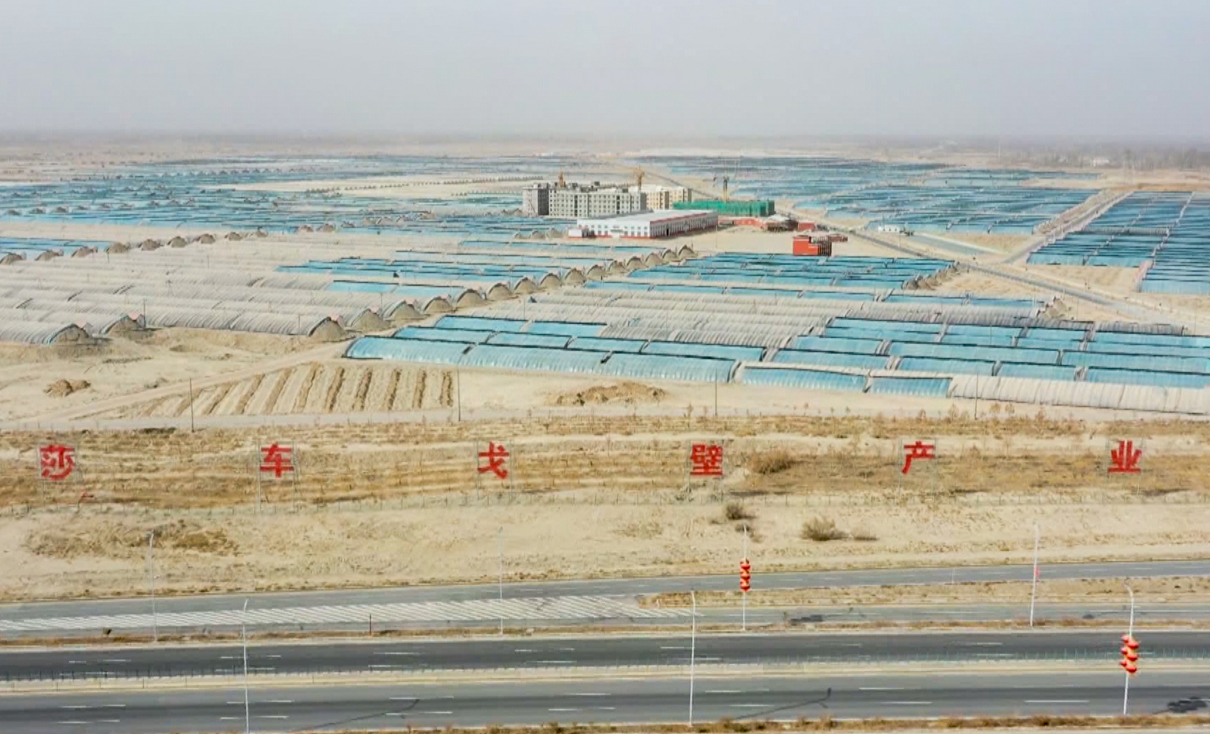 新疆喀什地區莎車縣地處塔克拉瑪干沙漠南緣，是招商局集團的定點幫扶縣，這里自然條件惡劣、產業基礎薄弱、生態環境脆弱。近年來，招商局集團先后投資2000萬元助力戈壁產業發展，統籌謀劃生態保護和產業升級，使滿地荒蕪的戈壁灘變成了安居樂業的“幸福園”。