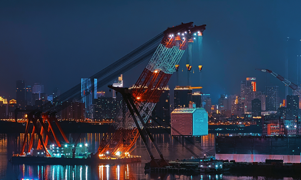 全球最大B型LNG燃料艙吊裝作業的順利實施，填補了國內又一項技術空白，形成了系統性B型艙吊運、安裝工藝，掌握了B型艙吊運、安裝關鍵技術，這些都是項目團隊群力協作、攻克難題過程中收獲的寶貴成果，將為后續液化罐類船舶的建造提供強勁支撐。常江 攝