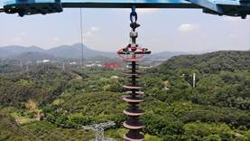 說明: 說明: \\10.124.200.62\0703增城站\ZC-04增城巡維站各類報表\3--輸電線路跳閘報表\輸電線路跳閘報表\輸電線路跳閘報表2018\2019-08-07-110kV廟朱線#46B相、110kV寧廟甲線#62（現70號）B、A相（同塔同跳）\廟朱線#46塔B相跳線合成絕緣子均壓環.JPG